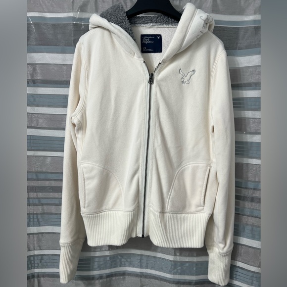 American Eagle Outfitters Y2K Fleece Zip Up Hoodie Jacket - Picture 1 of 9